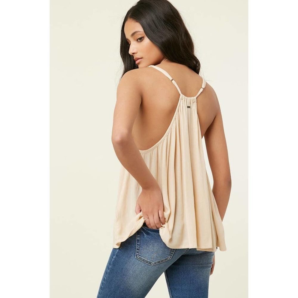 NEW O'Neill Santos Solid Top Tan XS - Picture 3 of 5